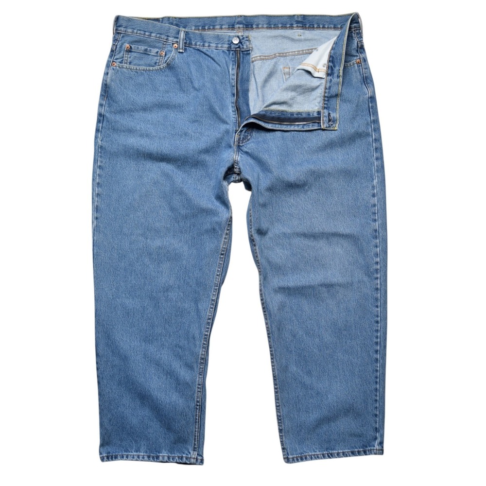 Levi's 550 Men's Size 48x29 Relaxed Fit Tapered Leg Denim Blue Jeans Big & Tall
